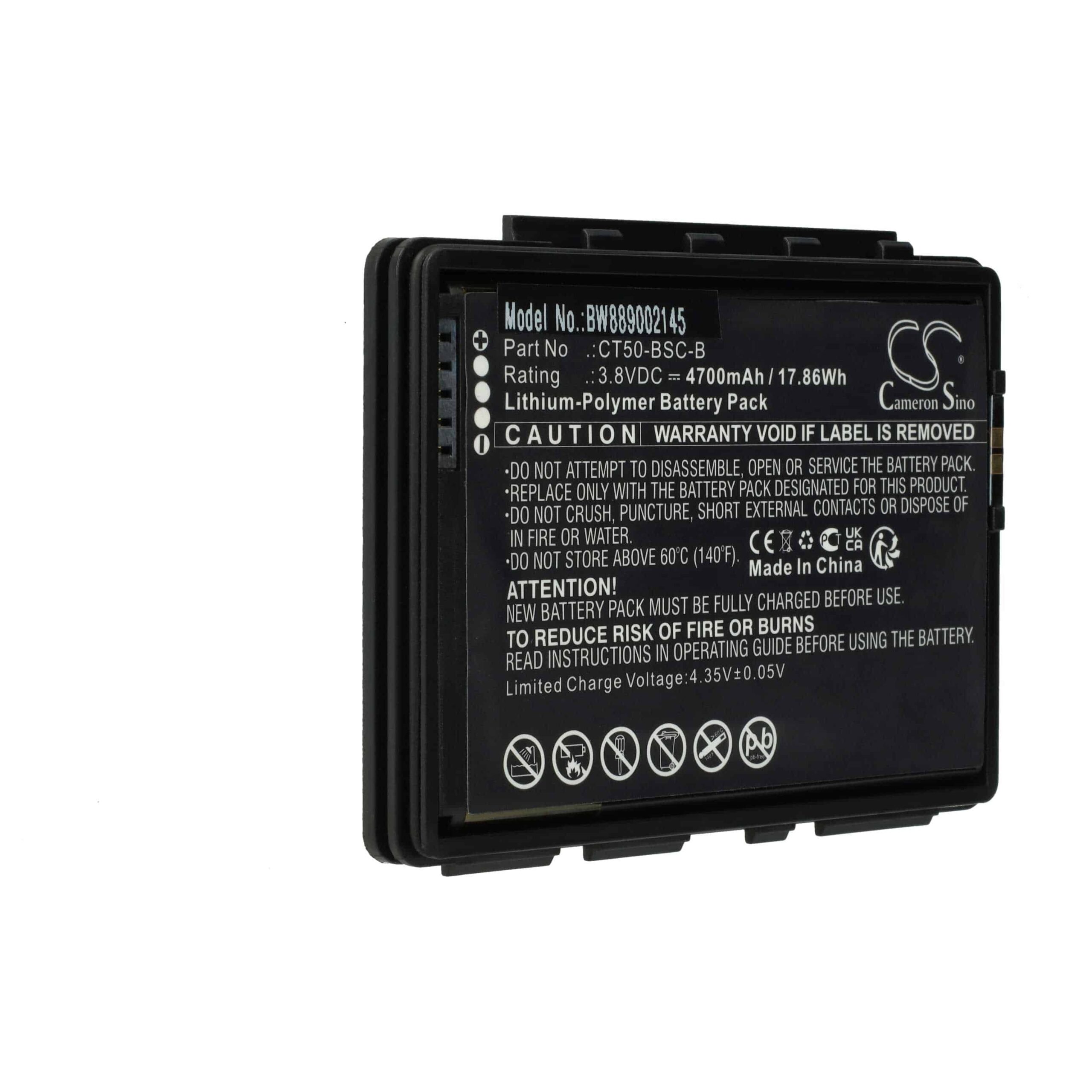Bateria vhbw 5x para Honeywell CT50 - 4700mAh, 3.8V (substitui CT50-BSC-B, 318-055-018) - Image 3