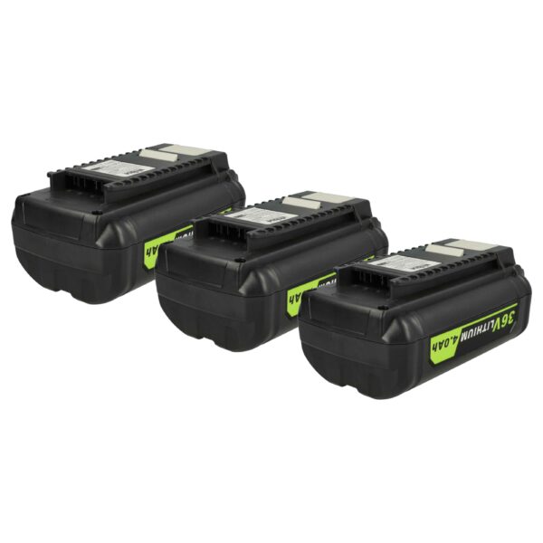 Pack 3x Bateria vhbw 36V 4Ah Li-Ion para Ryobi BPL3626, BPL3640, BPL3650