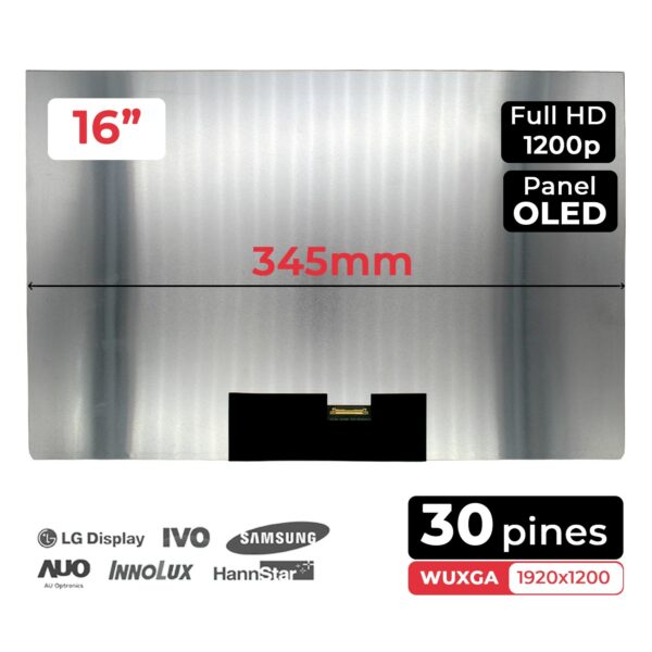 Ecrã OLED 16" WUXGA FULL HD 30 Pinos para Portátil HP ENVY 16-H, Spectre x360, Omnibook Ultra Series | ATNA60KJ02