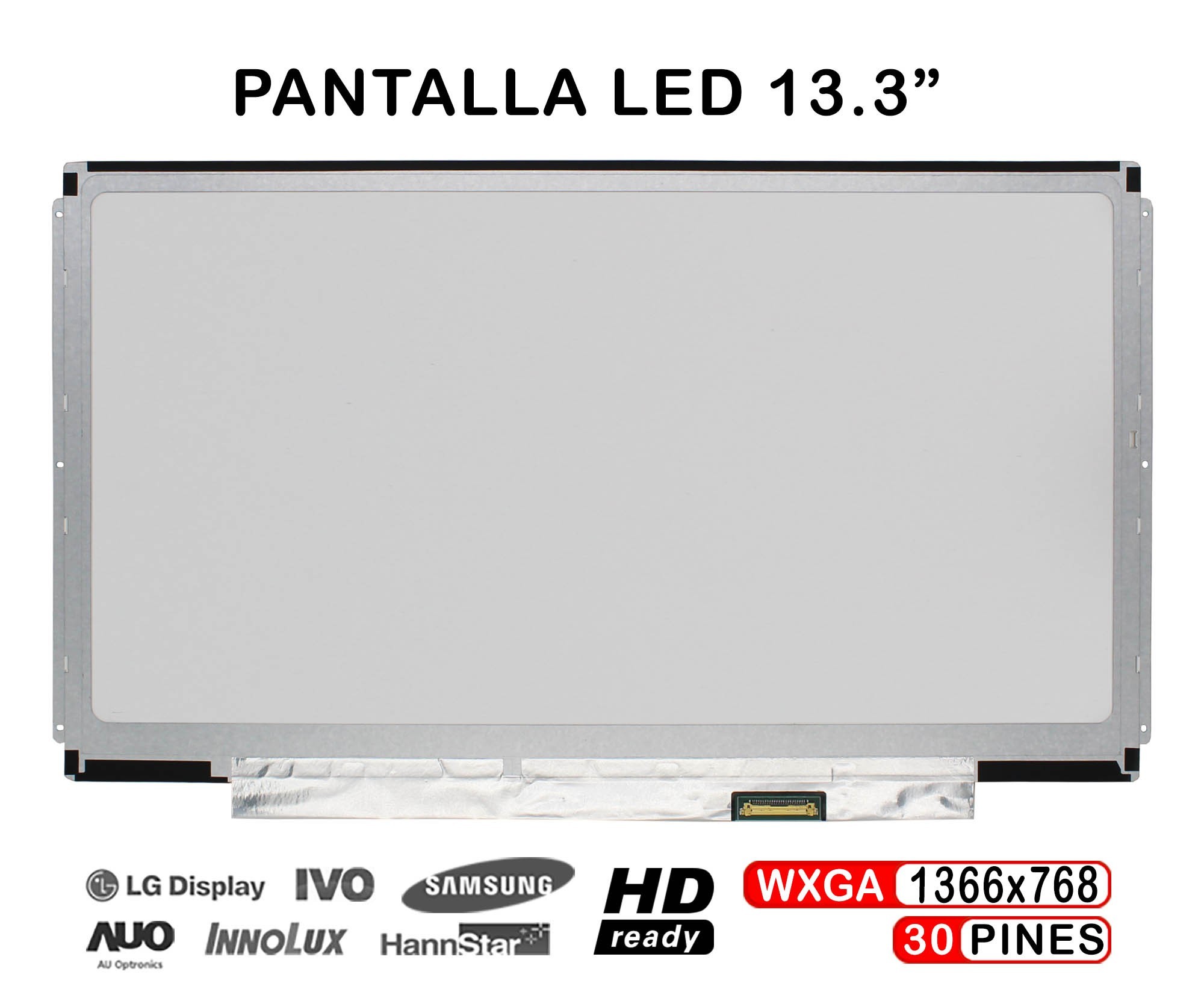 ECRÃ LED QUASE NOVO DE 13,3" PARA PORTÁTIL B133XTN01.6 B133XTN02.1 30 PINOS