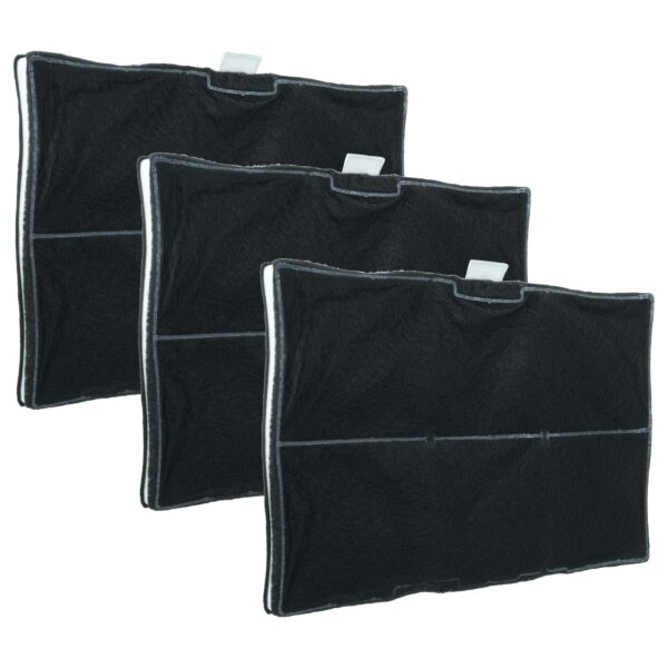 vhbw 3x Filtro de Carvão Ativado para Exaustor Bosch AS-AZKF9020, 00669659, 00744077