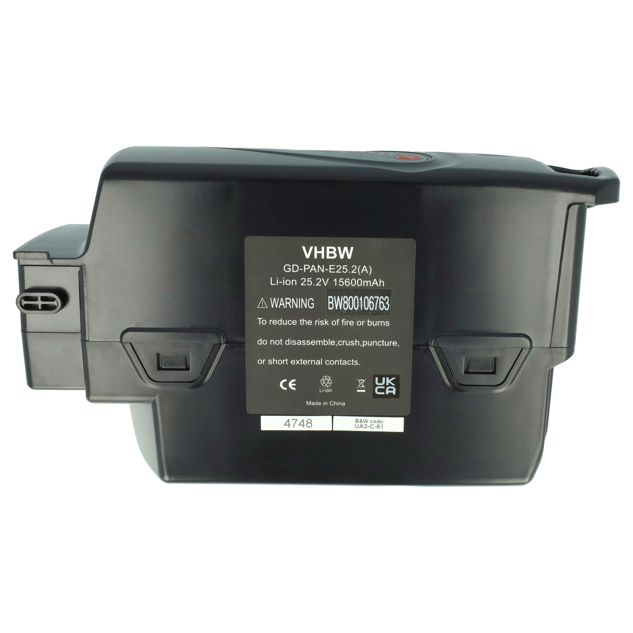 Bateria para E-Bike vhbw 15.6 Ah 26 V Li-Ion Preta (Substitui NKY210B02, NKY224B02) - Image 3