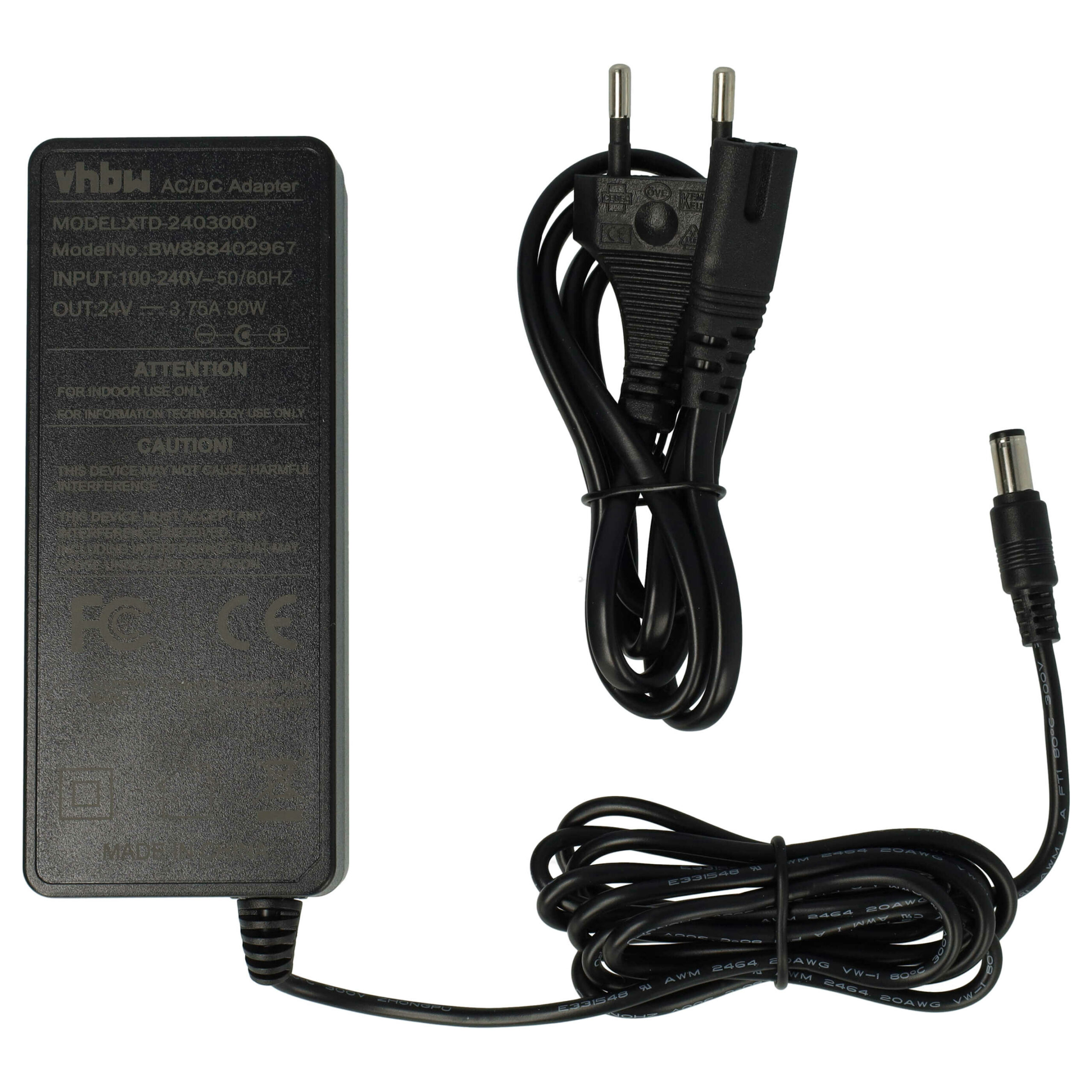 Adaptador de Alimentação vhbw para Impressoras Zebra FSP060-RPAC, P1076000-004 - 90 W
