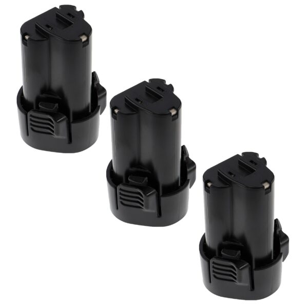 3x Bateria EXTENSILO compatível Makita 194588-1, 194551-4, 194550-6 - 2500 mAh, 10.8 V, Li-Ion