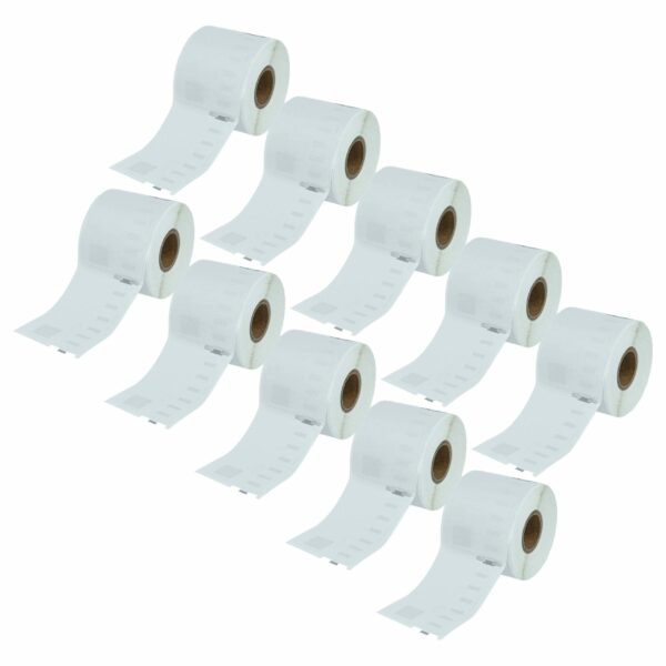 10x Rolo de Etiquetas Compatível com Dymo 99015 - 54 mm x 70 mm