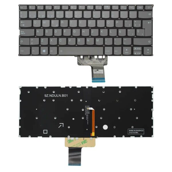 Teclado Retroiluminado QWERTY Espanhol para Portátil Lenovo IdeaPad 320S, 520S, S145, V14 Series | P/N: 9Z.NUDLN.B01