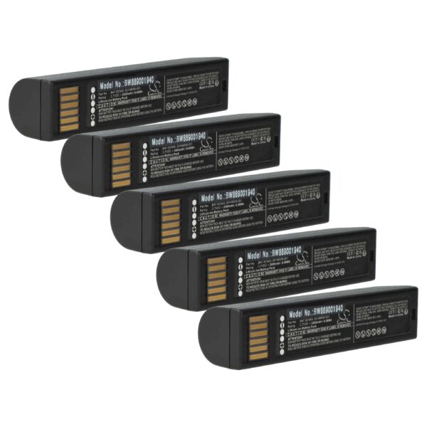 5x Baterias vhbw para Honeywell Barcode Scanner POS (2400 mAh, 3.7 V)