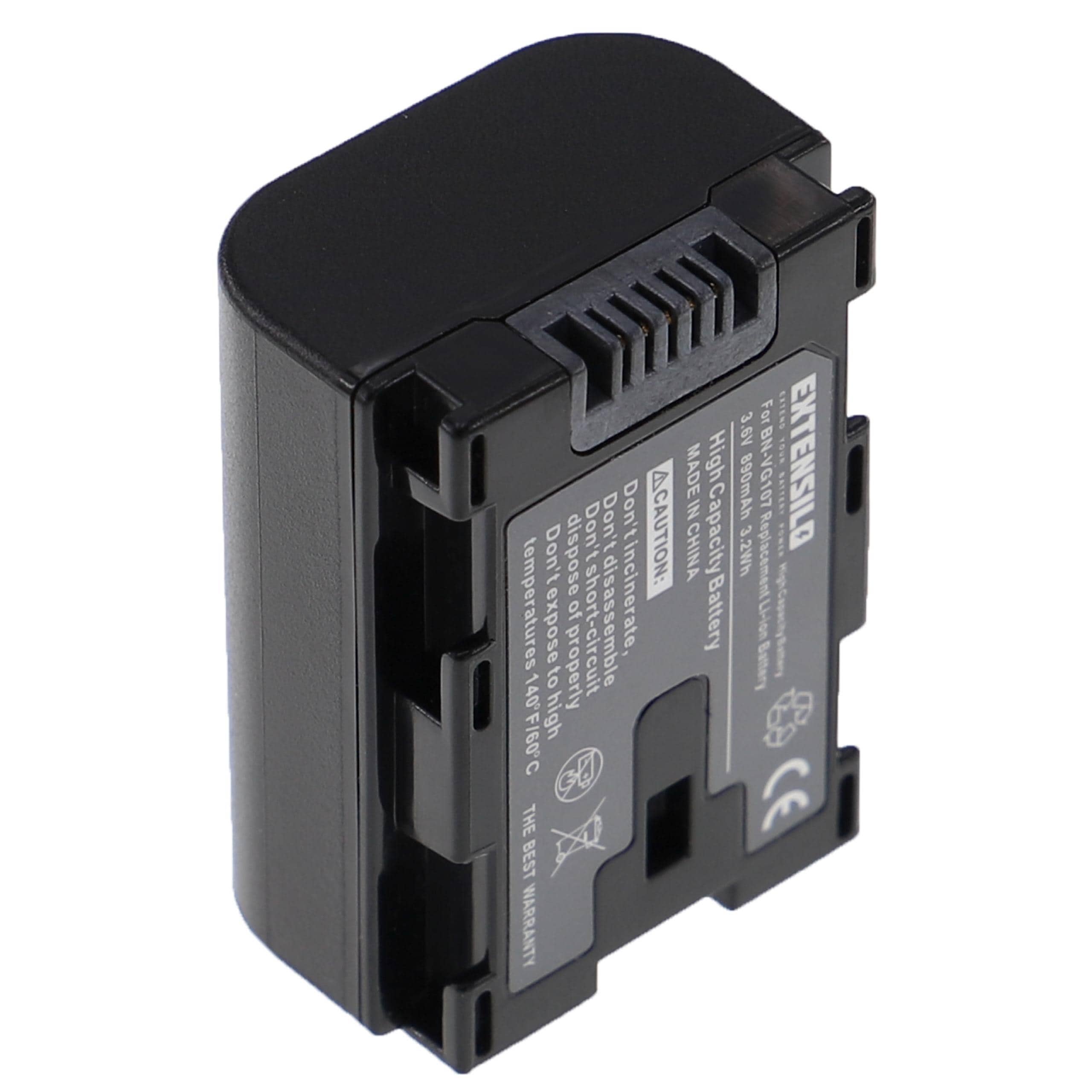 3x Bateria Extensilo para JVC BN-VG107E, BN-VG108 - 890mAh, 3.6V - Image 3