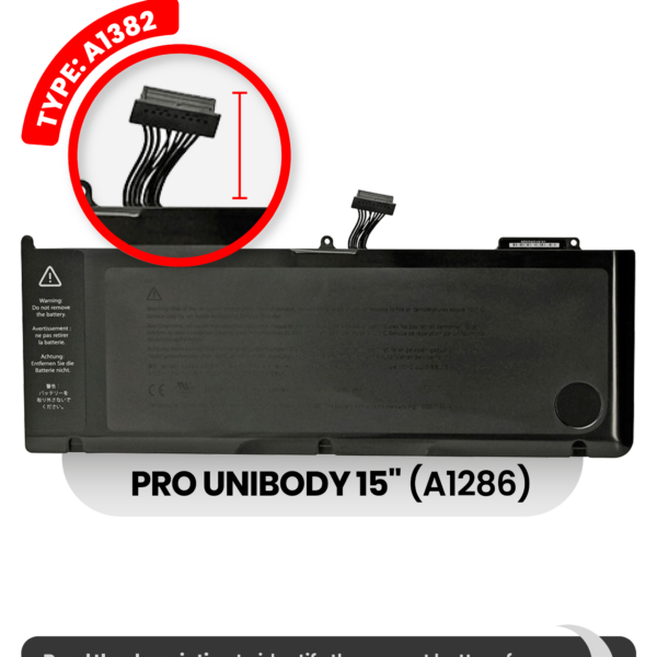 Bateria para Portátil Apple MacBook Pro 15" A1286 (2011-2012) A1382