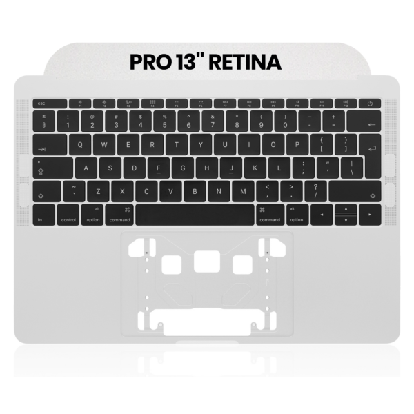 Top Case com Teclado ISO UK para MacBook Pro 13" A1708 (2016–2017) — OEM, Prateado