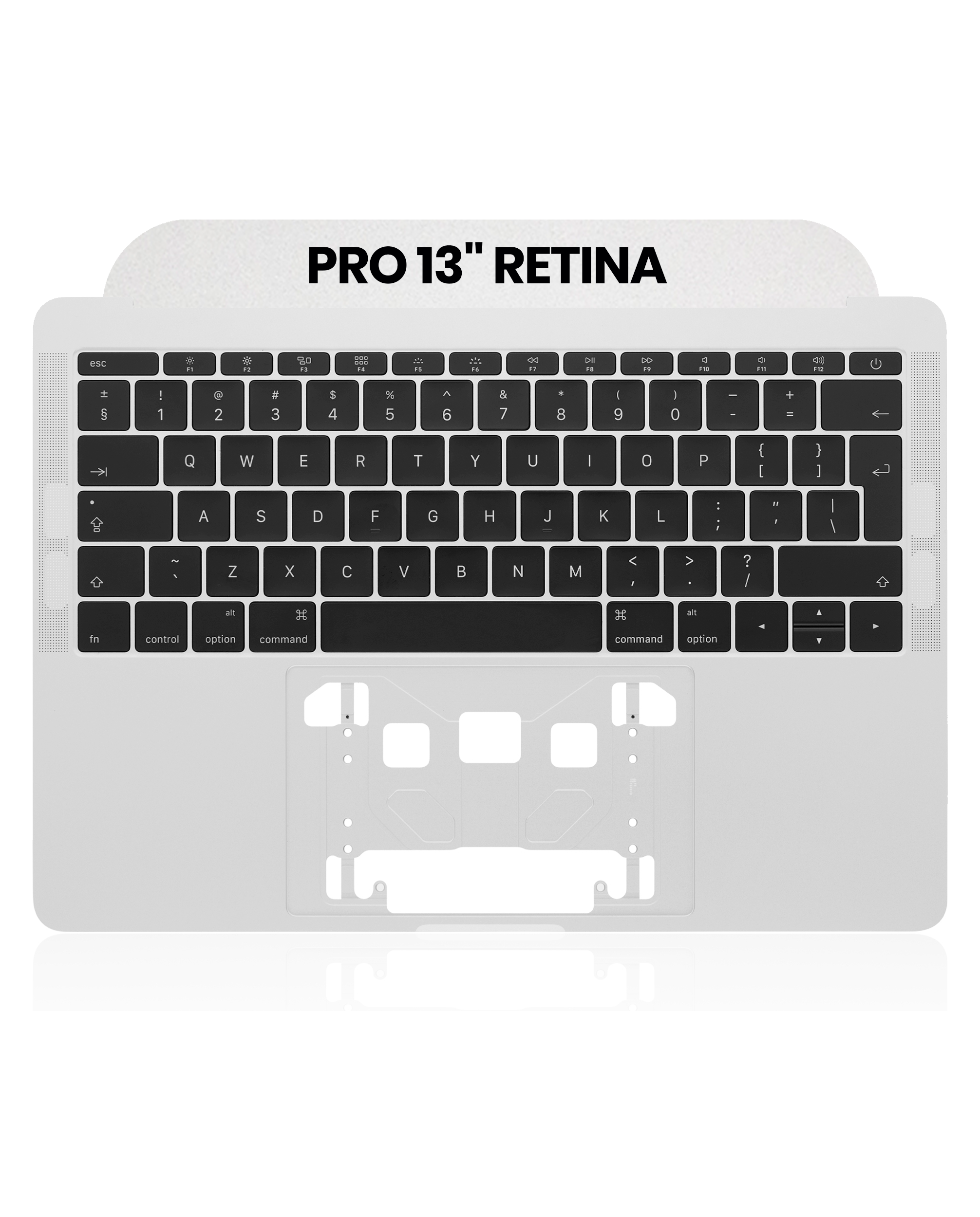 Top Case com Teclado ISO UK para MacBook Pro 13" A1708 (2016–2017) — OEM, Prateado