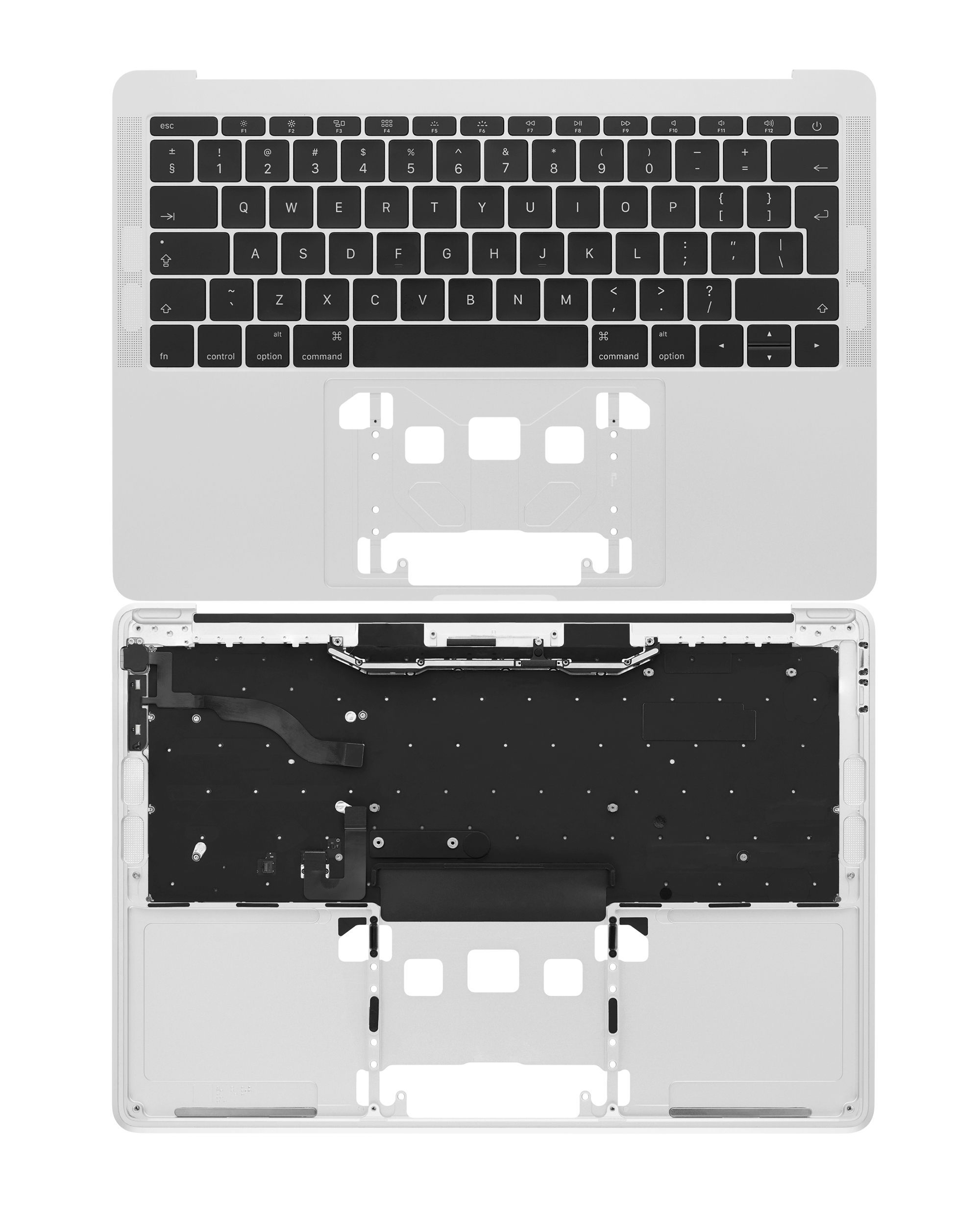 Top Case com Teclado ISO UK para MacBook Pro 13" A1708 (2016–2017) — OEM, Prateado - Image 2