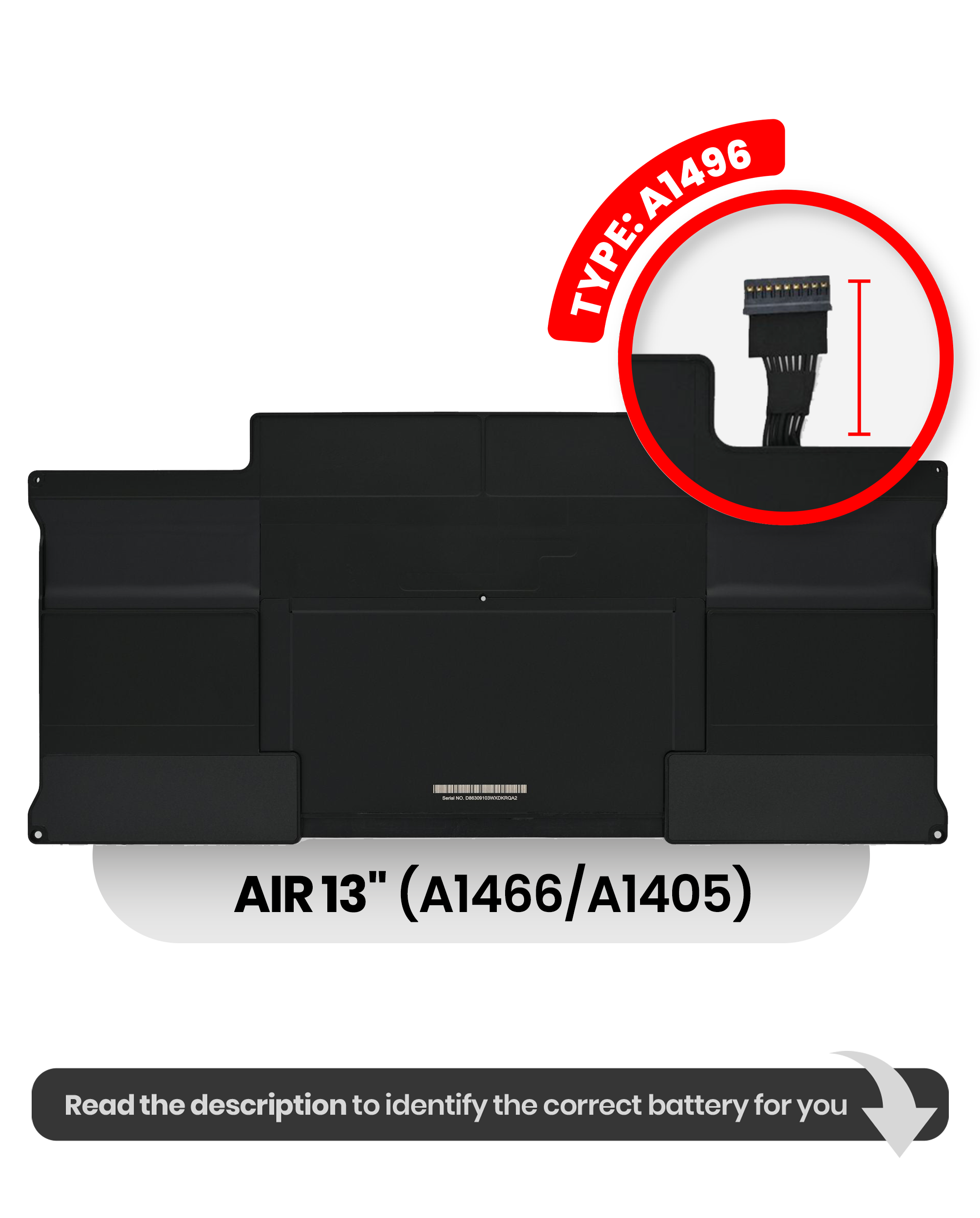 Bateria A1496 para Portátil Apple MacBook Air 13" A1466 (2013-2017)