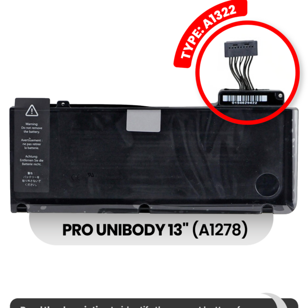 Bateria A1322 para Portátil Apple MacBook Pro 13" A1278 (2009-2012)