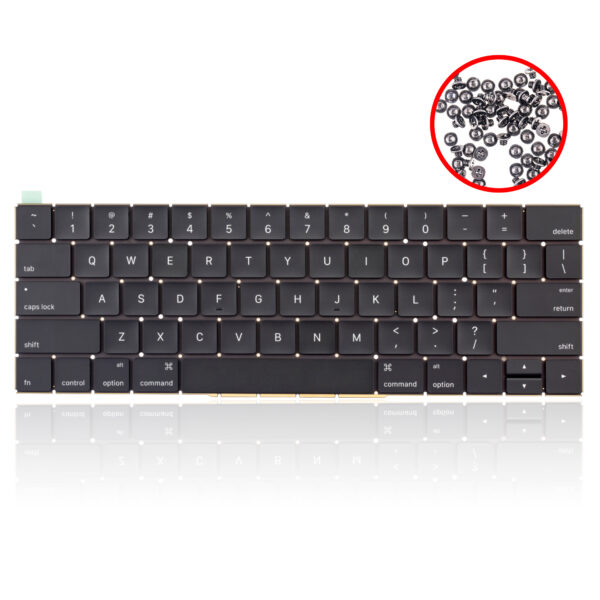 Keyboard com Retroiluminação e Parafusos para MacBook Pro 13"/15" A1706/A1707 (2016‑2017) – Substituição Premium para Portátil Apple