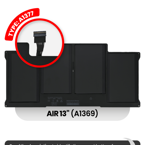 Bateria A1377 para Portátil Apple MacBook Air 13" A1369 (Late 2010)