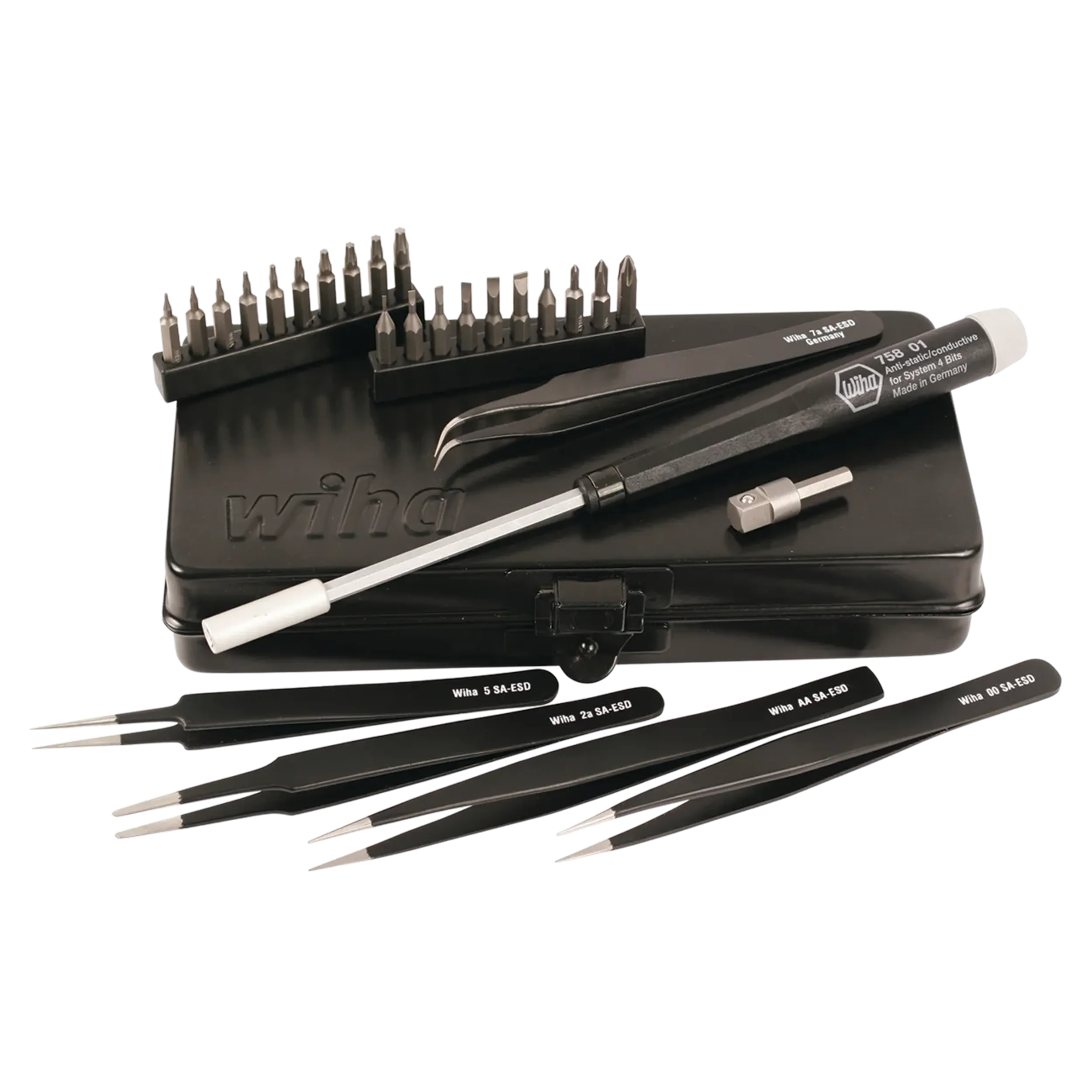 Wiha Kit de 28 Peças ESD para Reparação de Eletrónica com MicroBits e Pinças de Precisão - Image 2