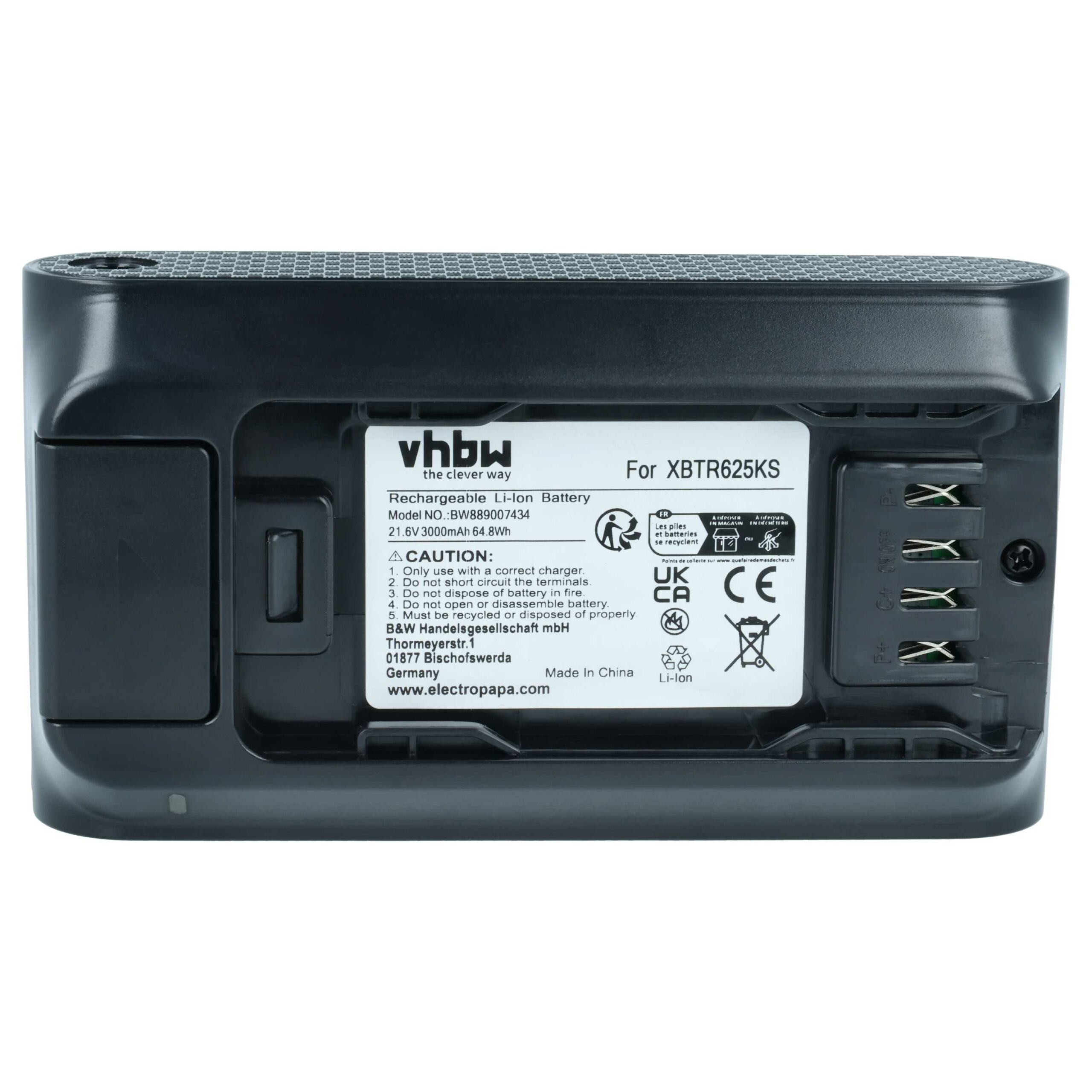 Bateria vhbw para aspirador Shark XBTR625, XBTR625KDC 3000mAh, 21.6V, Li-Ion - Image 3