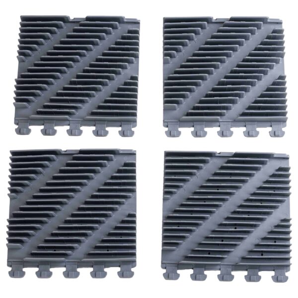 Conjunto de 4 escovas de substituição vhbw para robôs de piscina Beatbot AquaSense