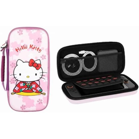 Bolsa de Transporte Konix Hello Kitty 3D para Nintendo Switch / OLED - Rosa
