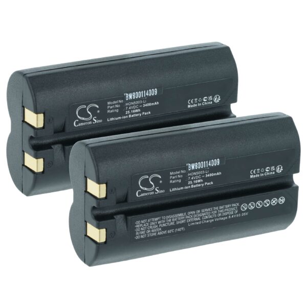 2x Baterias vhbw para Honeywell HON5003-Li / Mannesmann / D2 Barcode Scanner - 3400 mAh 7.4 V