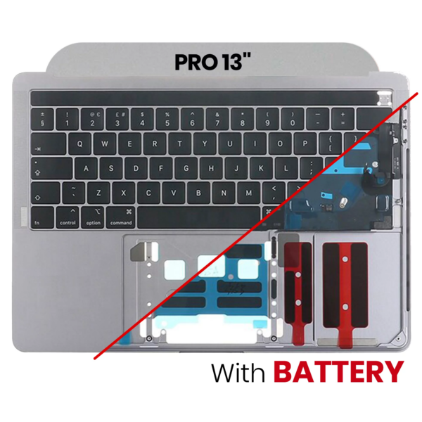 Top Case com Bateria e Teclado (ANSI US) para Portátil MacBook Air 13" A1369 (2010) - Usado OEM Grade A