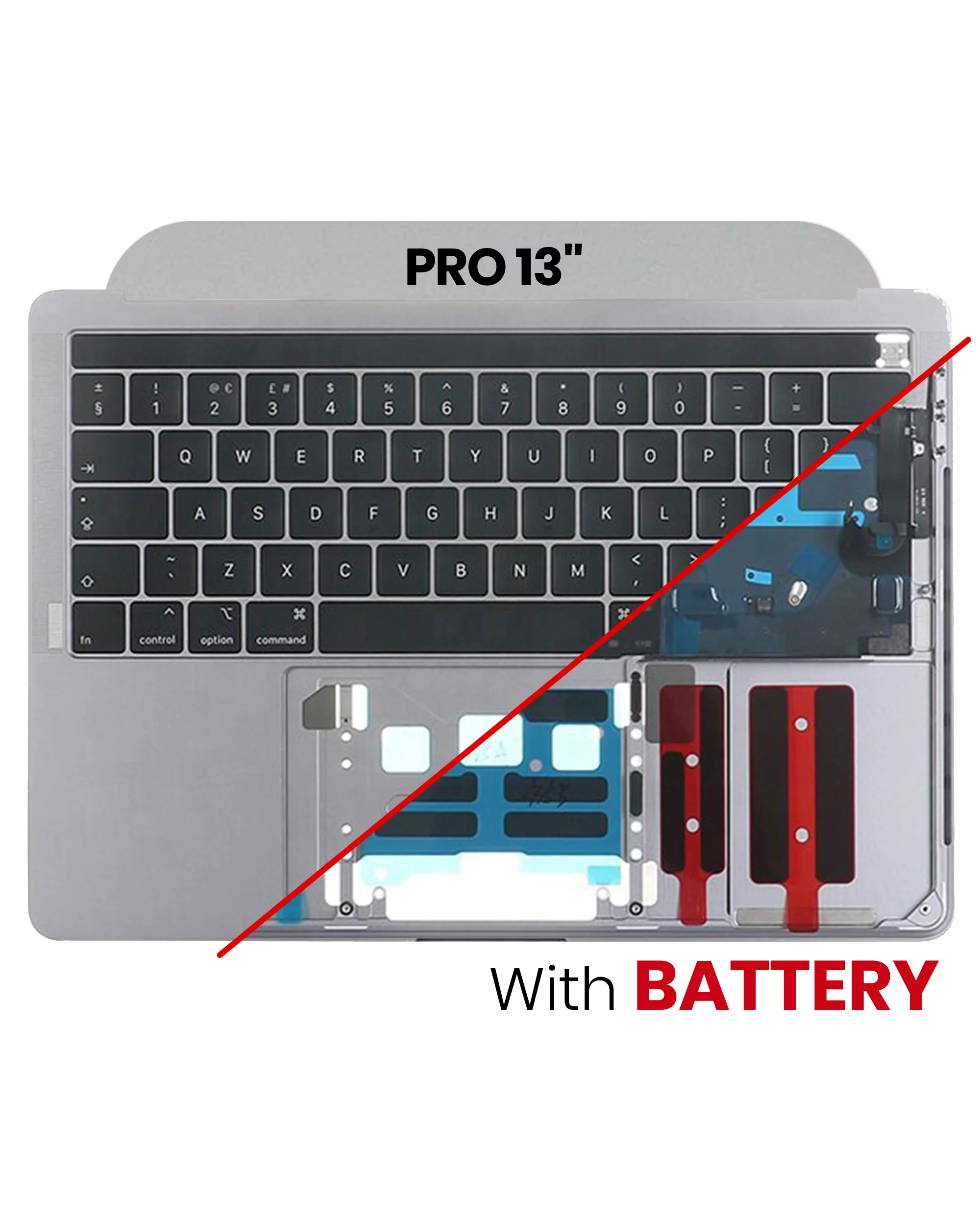 Top Case com Bateria e Teclado (ANSI US) para Portátil MacBook Air 13" A1369 (2010) - Usado OEM Grade A