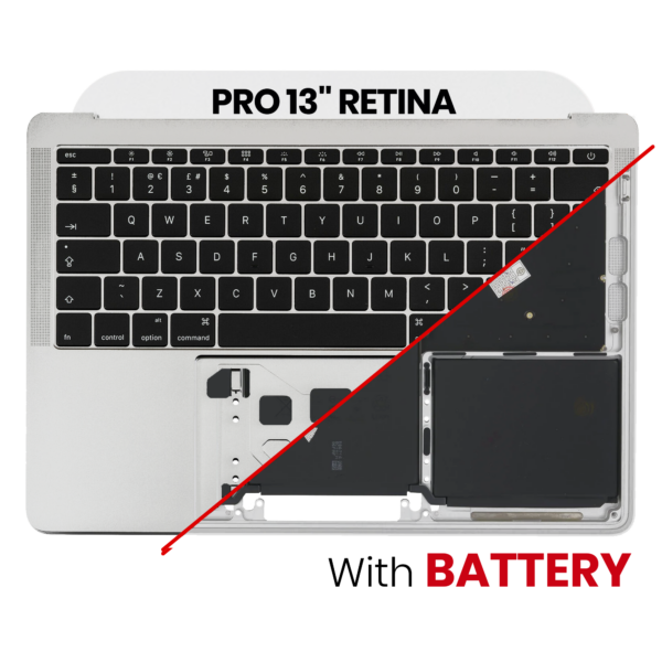 Top Case com Teclado UK e Bateria para Portátil Apple MacBook Pro 13" A1708 (2016-2017) Prata
