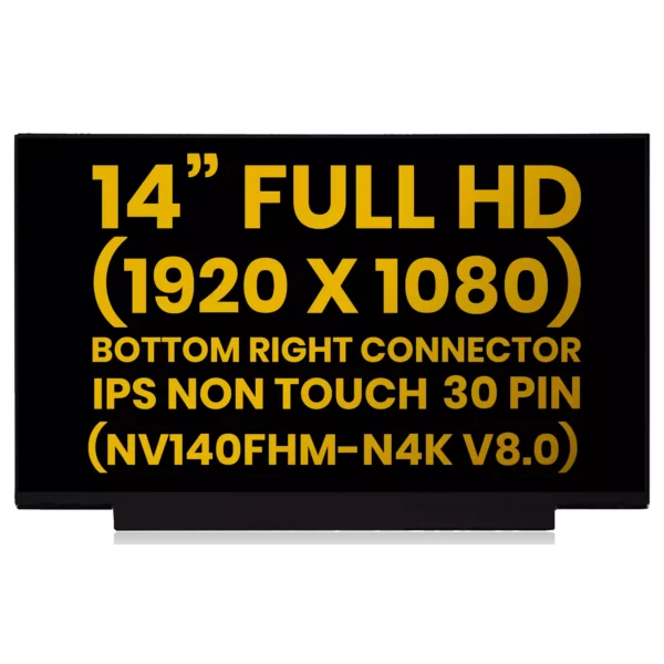 Painel LCD 14" IPS FHD 1920x1080 30‑Pin – Compatível com Portáteis Lenovo, HP, Dell, Acer, ASUS e Sistemas POS