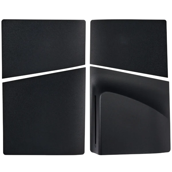 Faceplate Cover (Top & Bottom) para Sony PlayStation 5 Slim Disc Edition – Preto – Proteção Premium