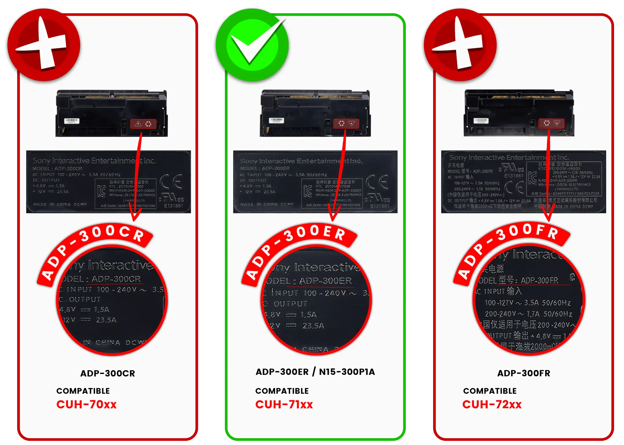 Fonte de Alimentação para PlayStation 4 Pro (ADP-300ER / N15-300P1A, CUH-71xx) 4-Pin - Image 3