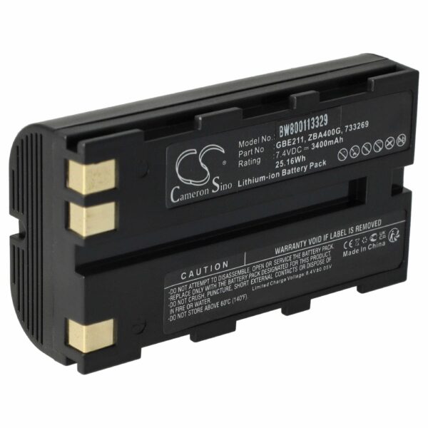 Bateria vhbw para Geomax ZBA200 / ZBA400 e Leica - 3400 mAh 7.4 V Li-Ion