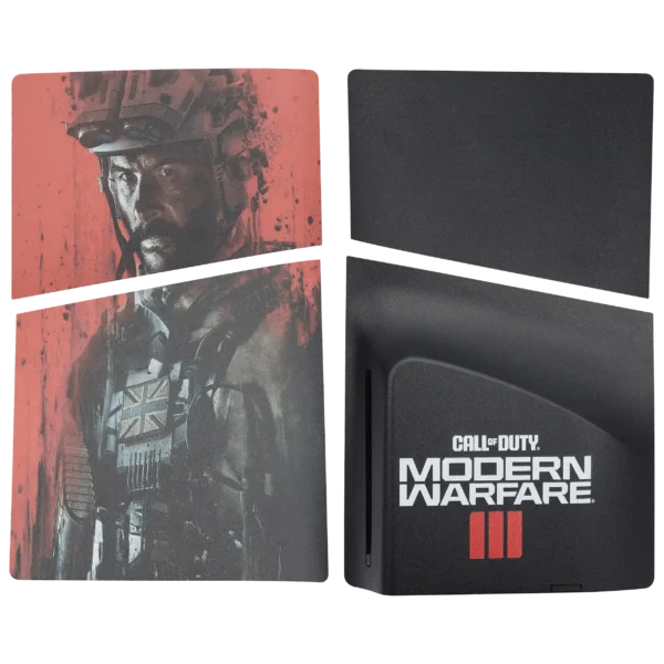 Faceplate Cover (Top & Bottom) para Sony PlayStation 5 Slim Disc Edition – Compatível com Call of Duty: Modern Warfare III
