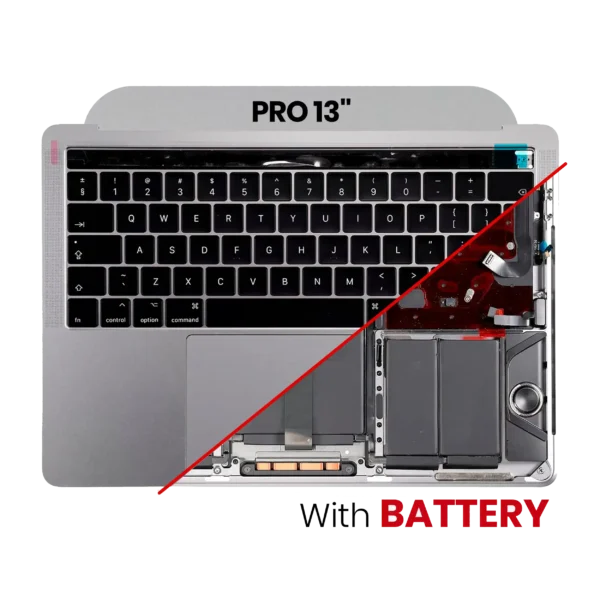 Top Case com Bateria e Teclado (ISO UK) para MacBook Pro 13" A1706 (Space Gray) – Peça de Substituição Premium
