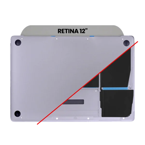 Bottom Case com Bateria (A1527) para MacBook 12" A1534 (2015) Space Gray – Peça de Substituição Premium