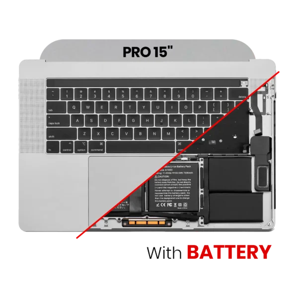 Top Case com Bateria e Teclado US para Portátil MacBook Pro 15" A1990 (2018-2019) Space Gray Grade A