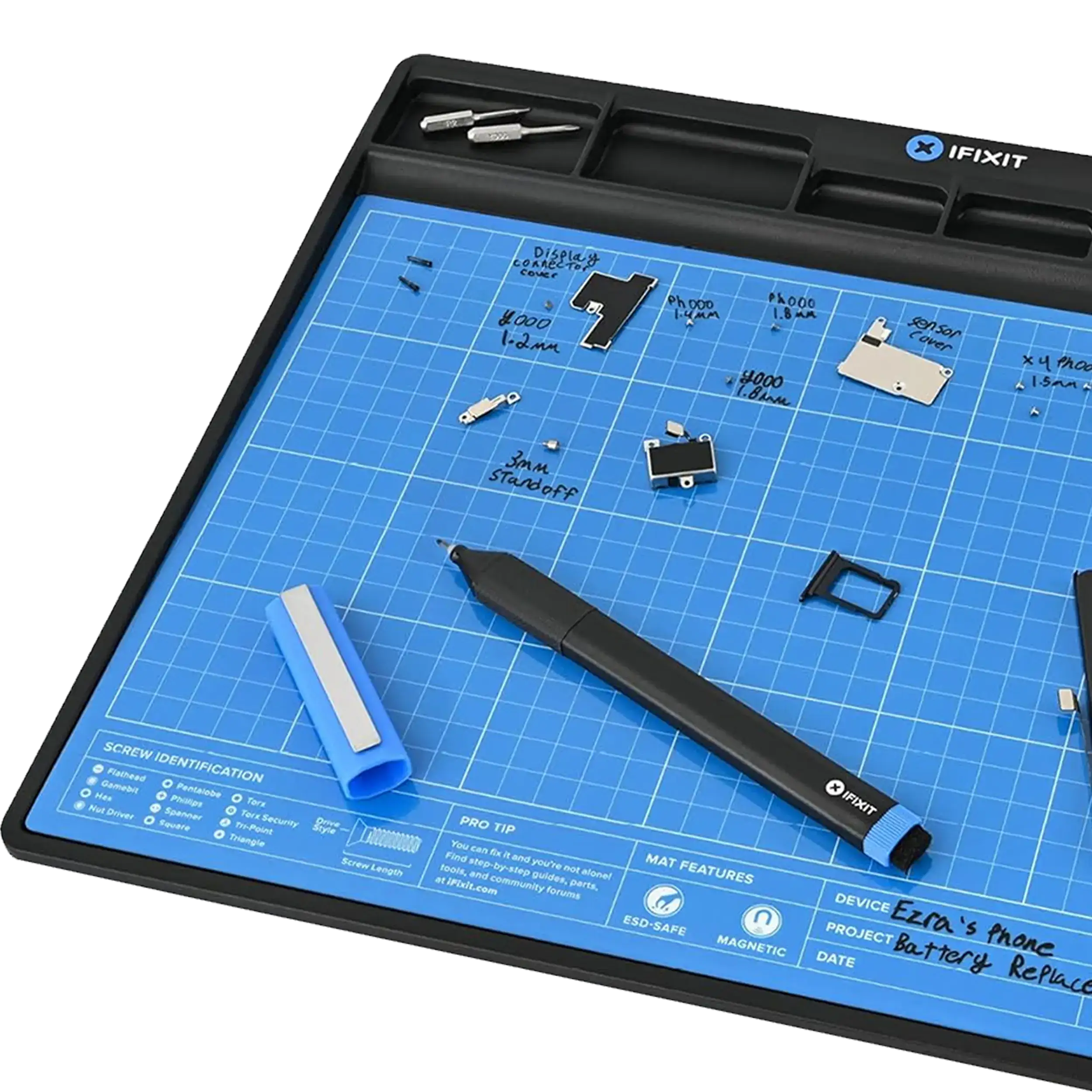 Tapete Magnético iFixit FixMat para Organização em Reparação de Portátil