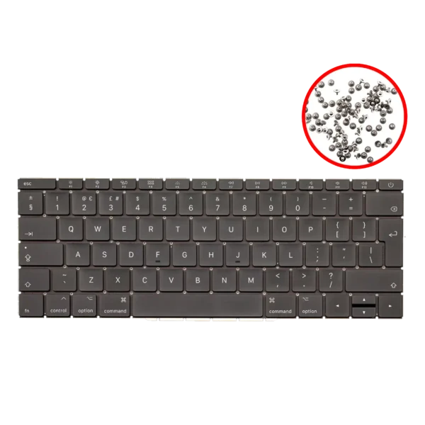 Teclado p/ Portátil Apple MacBook Pro 13" Retina A1708 (2016-2017) UK Inglês c/ Retroiluminação e Parafusos