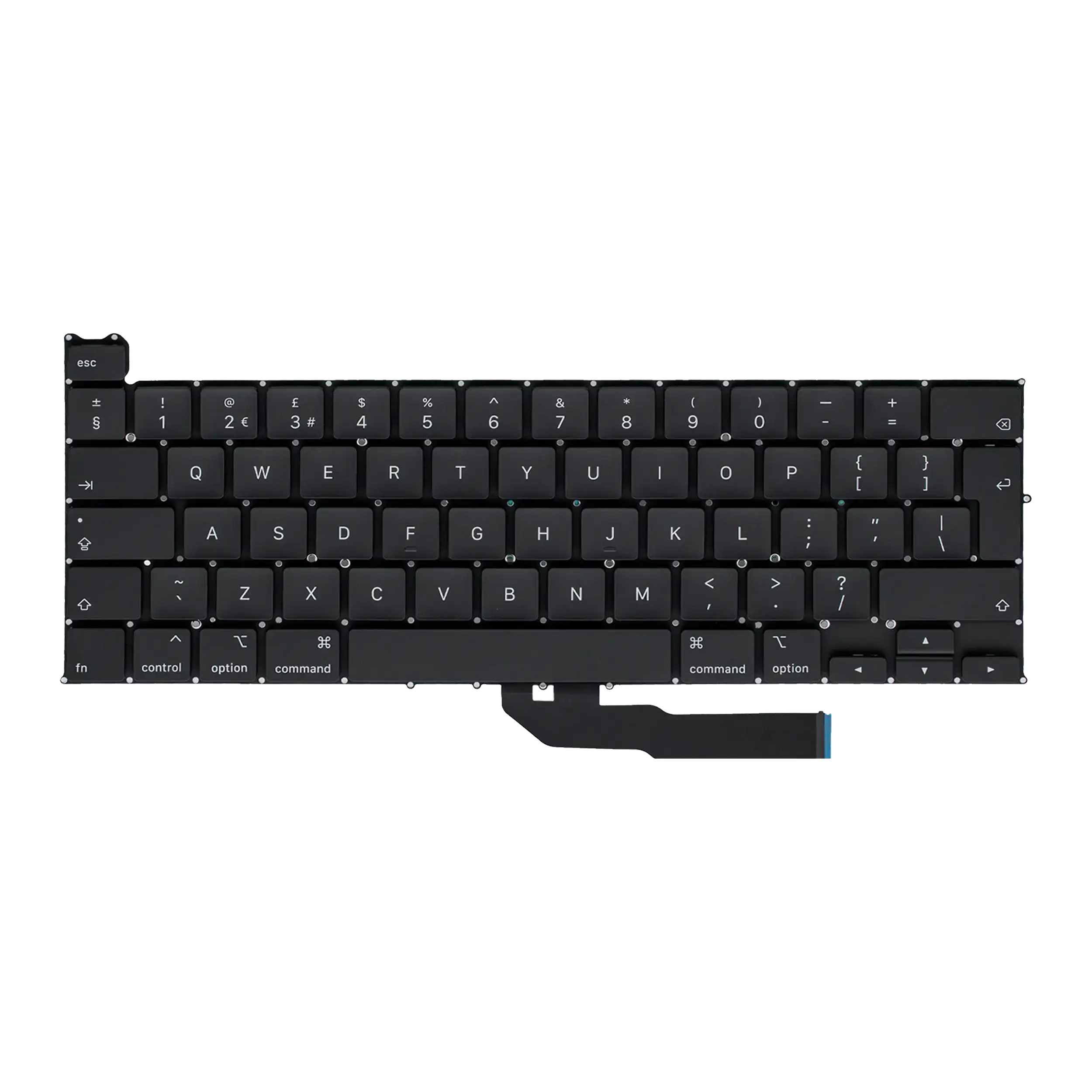 Teclado com Retroiluminação e Parafusos para MacBook Pro 13" A2251 (2020) - Layout UK English