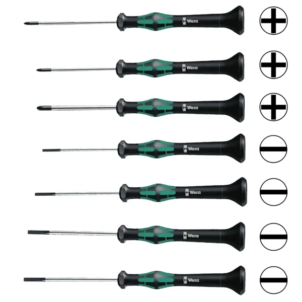 Wera Kraftform Micro Precision Screwdriver Set 7 Peças — 2035 / 2050
