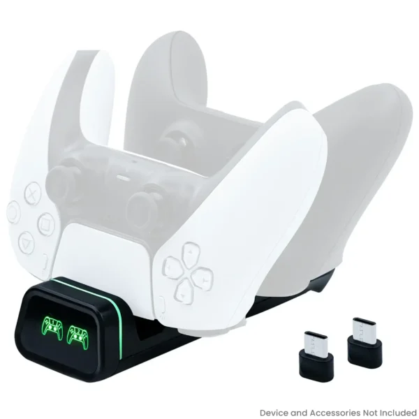DOBE DualSense Dock de Carregamento para Comandos PS5, Xbox Series X, Nintendo Switch - Estação de Carga Multi-Consola