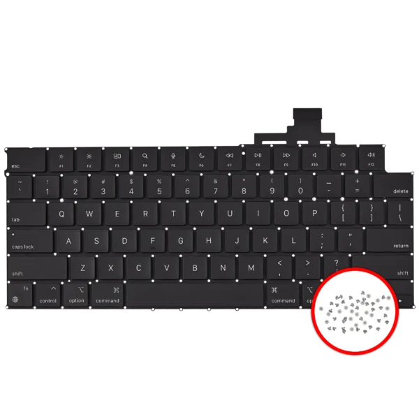 Teclado Retroiluminado com Parafusos para MacBook Air 13" (A2681 / Mid 2022) Layout US