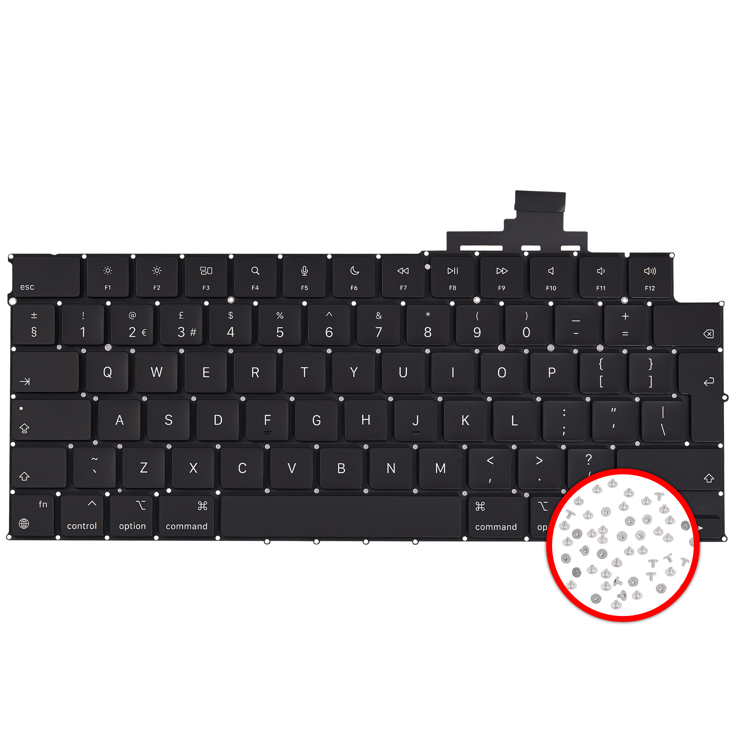 Teclado com Retroiluminação e Parafusos para Portátil MacBook Air 13" A2681 (Mid 2022) – UK English