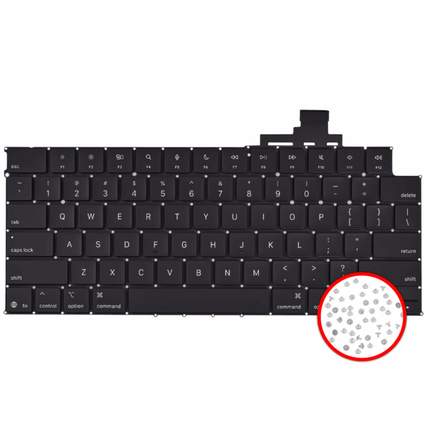 Teclado com Retroiluminação e Parafusos para Portátil Apple MacBook Air 15" (A3241 / Early 2025) US English