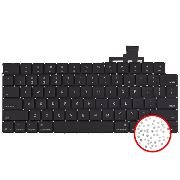 Teclado com Retroiluminação para Portátil MacBook Air 13" A3240 (Early 2025) US English