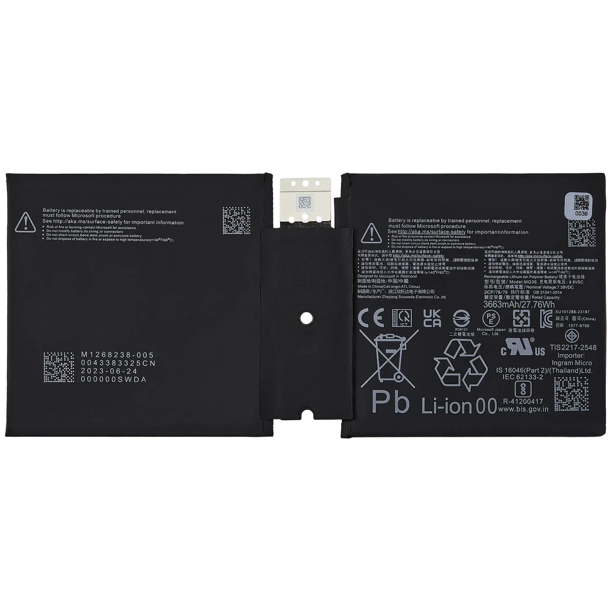 Bateria de Substituição para Portátil Microsoft Surface Go 4