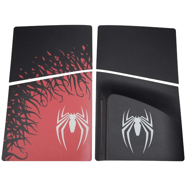 Faceplates Superior e Inferior Spider-Man para Sony PlayStation 5 Pro com Leitor de Discos