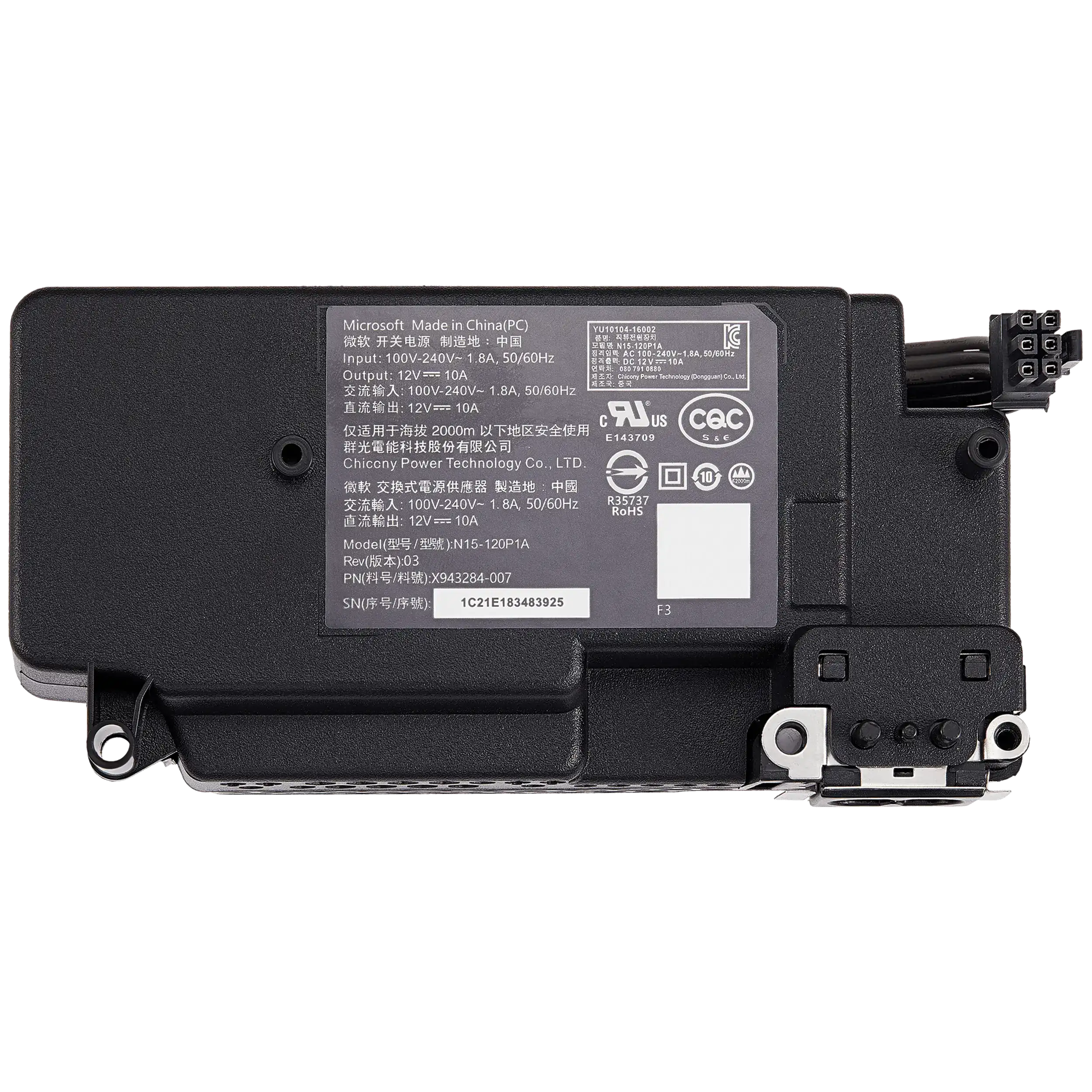 Fonte de Alimentação Interna para Xbox One S Slim N15-120P1A Modelo 1681 (100-240V) - Image 3