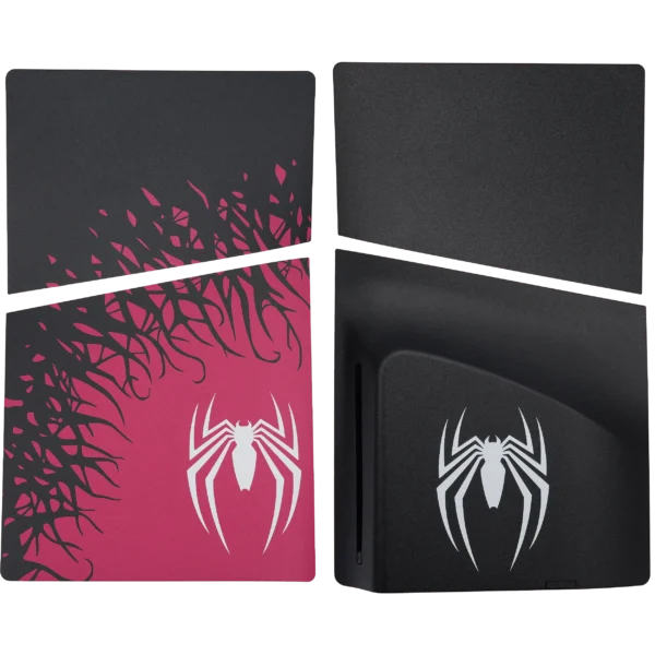 Faceplate Cover (Top & Bottom) para Sony PlayStation 5 Slim Disc Edition (Spider‑Man) – Peça de Substituição Premium