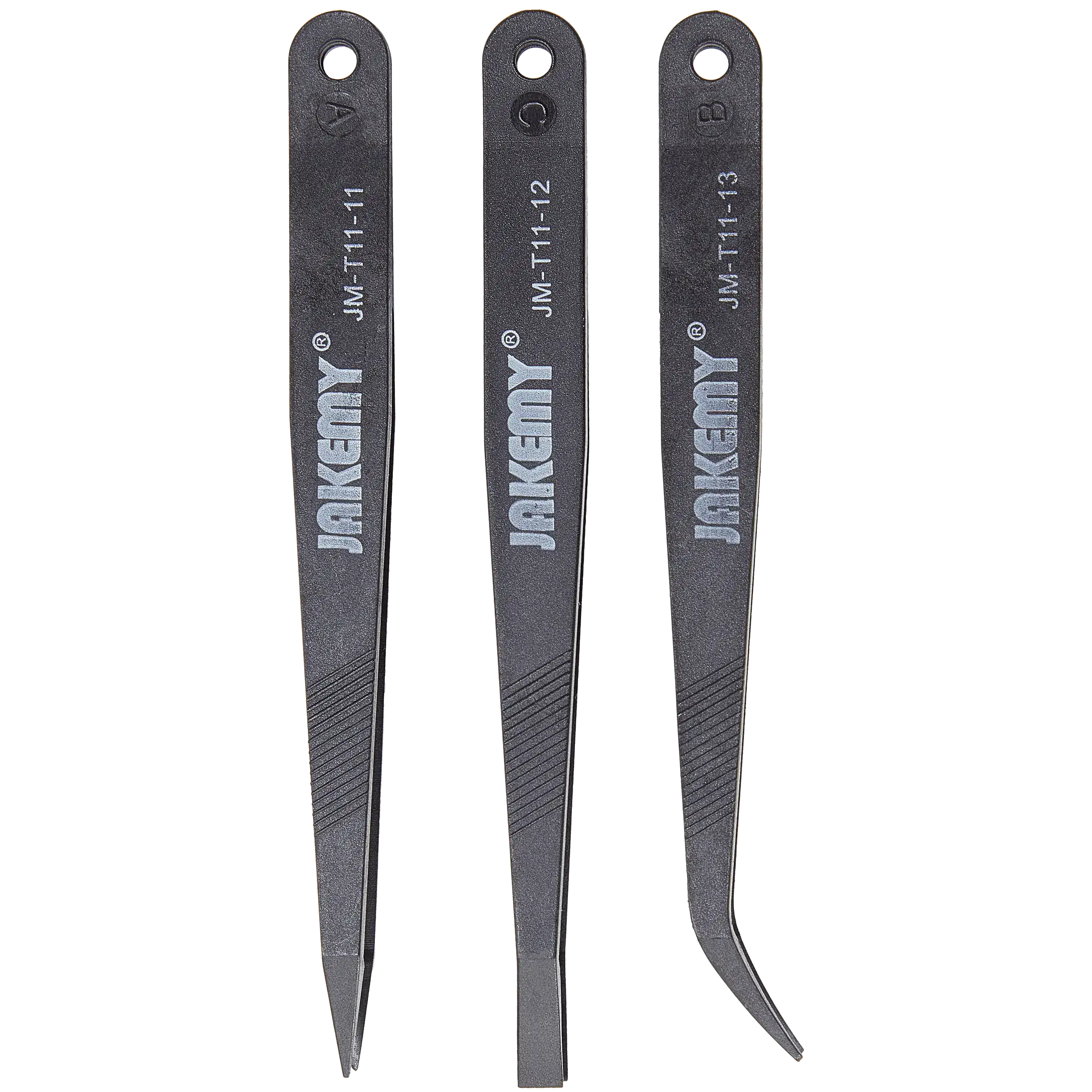 Conjunto de 3 Pinças Antiestáticas Resistentes ao Calor Jakemy JM-T11